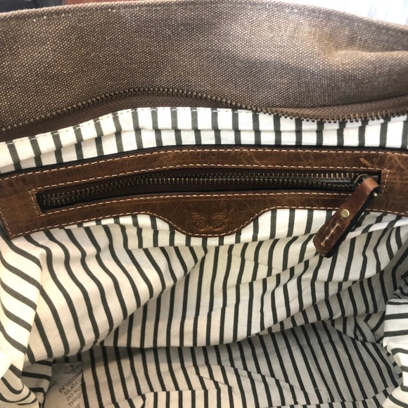 🆕 French Vintage Style Handbag, Brown Canvas NWT - Picture 5 of 6